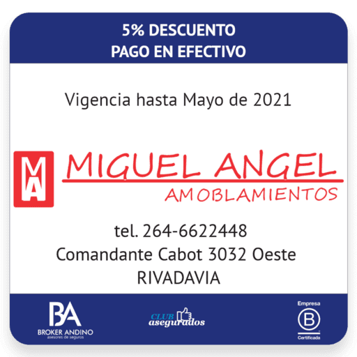 5% Descuento Miguel Angel Amoblamientos